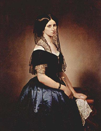 Francesco Hayez Portrait of Antonietta Tarsis Basilico oil painting image